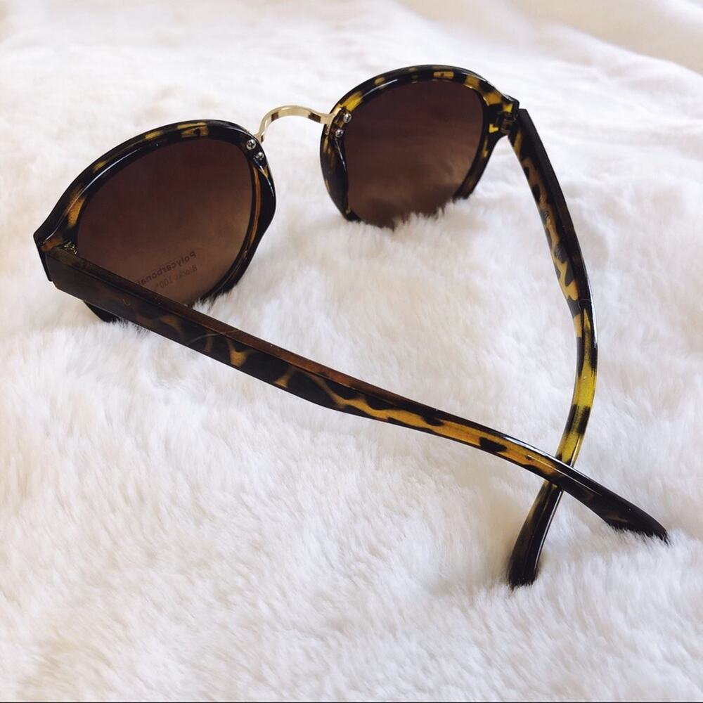 Mya Tortoise Brown Round Fashion Sunglasses - Picture 5 of 9